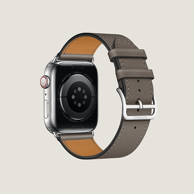 Band Apple Watch Hermes Single Tour 45 mm | Hermès USA