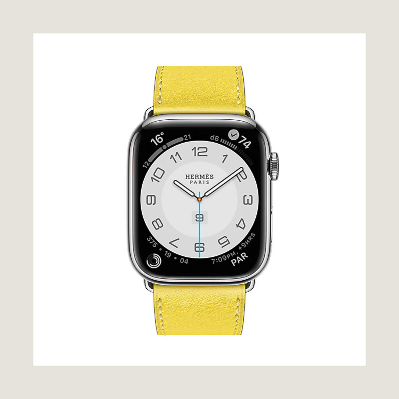 Band Apple Watch Hermes Single Tour 45 mm | Hermès USA