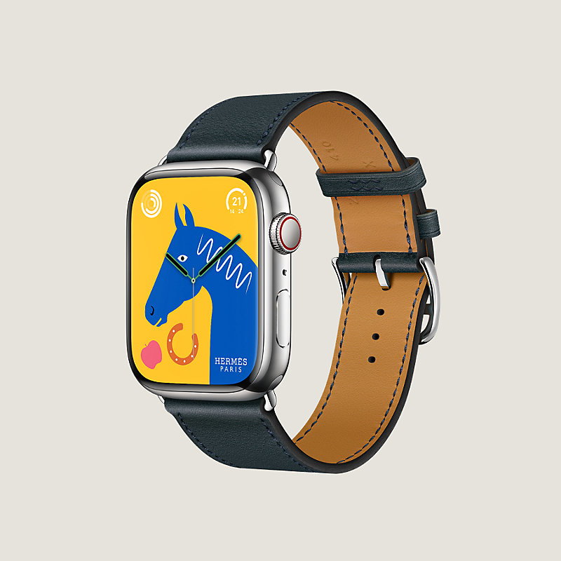 Band Apple Watch Hermès Single Tour 45 mm | Hermès Canada