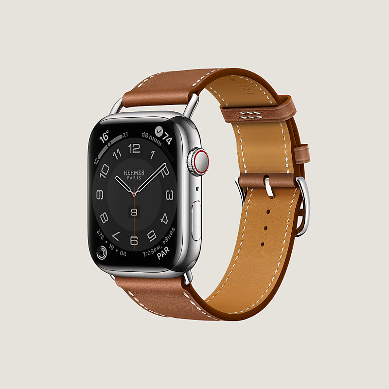 Band Apple Watch Hermes Single Tour 45 mm Attelage | Hermès