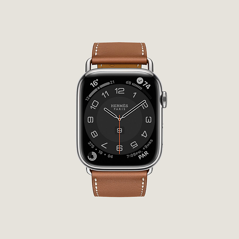 Band Apple Watch Hermes Single Tour 45 mm Attelage | Hermès USA