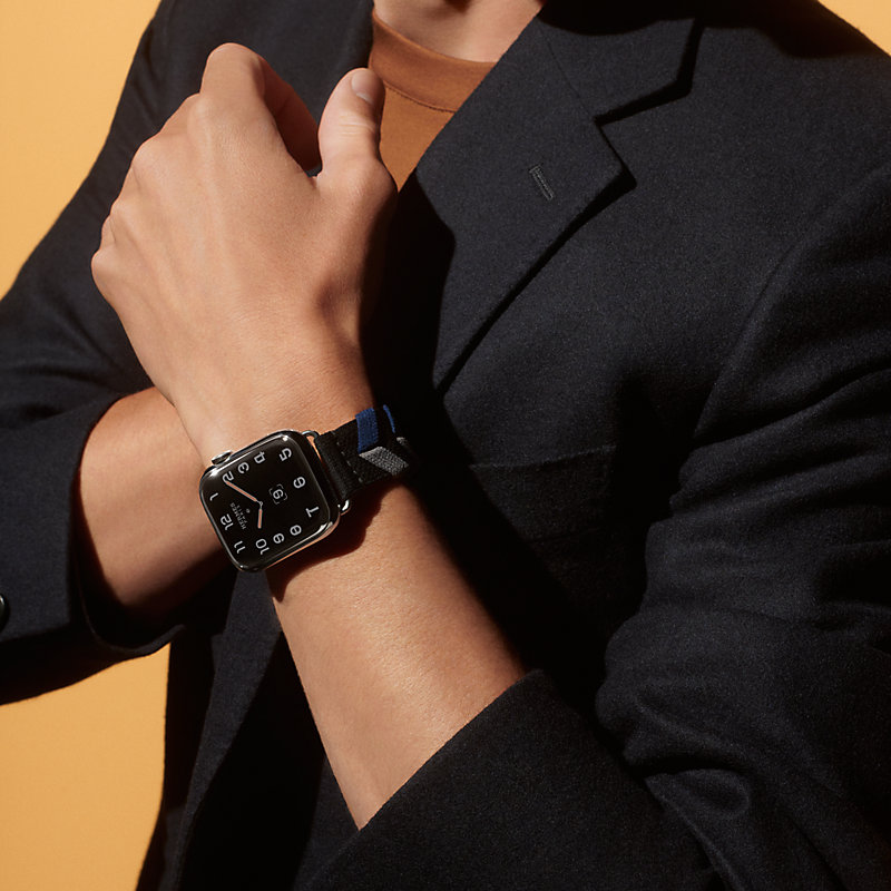 Band Apple Watch Hermès Single Tour 45 mm Bridon | Hermès USA