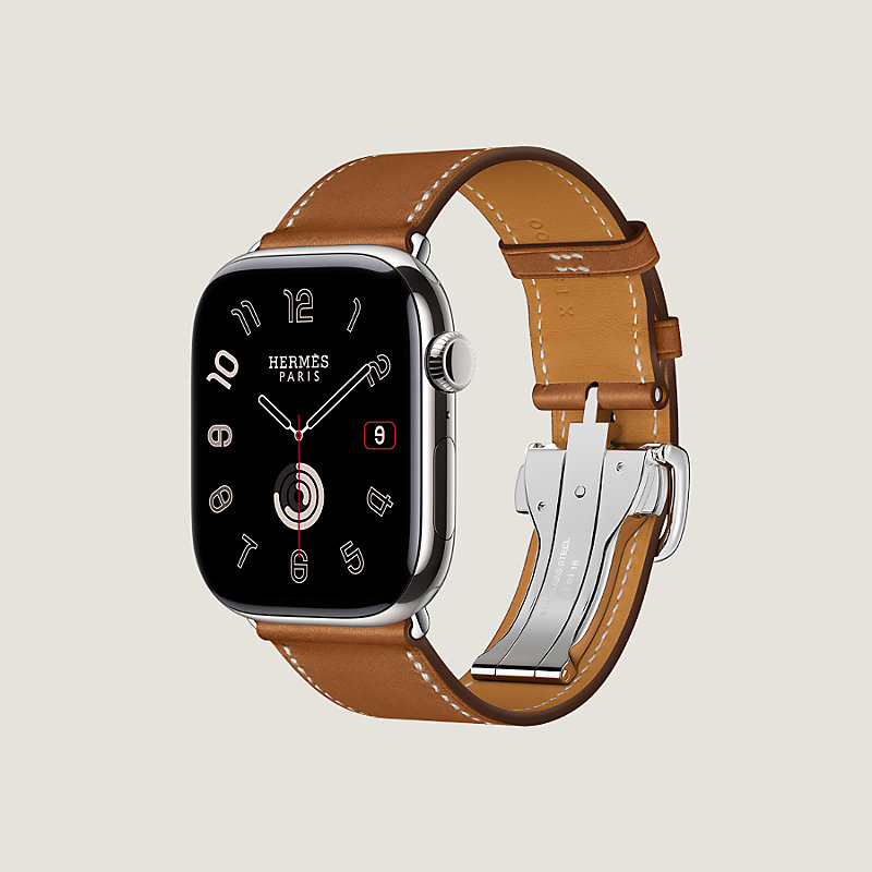 Band Apple Watch Hermès Single Tour 45 mm Deployment Buckle | Hermès USA