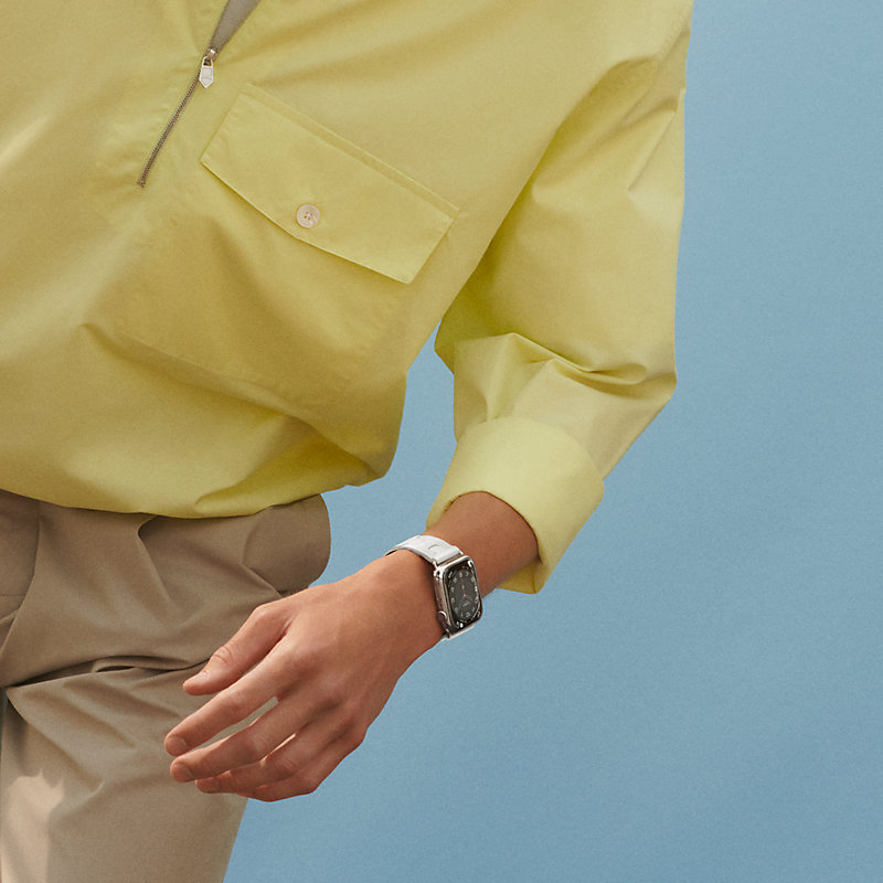 【買い限定】Apple Watch HERMES キリム　45ミリ ネイビー 時計