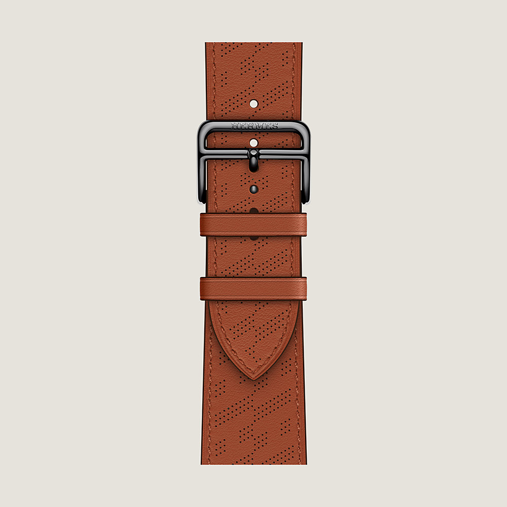 Brown Monogram Watch Band - Small Print