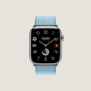 Band Apple Watch Hermès Single Tour 45 mm Toile H | Hermès USA