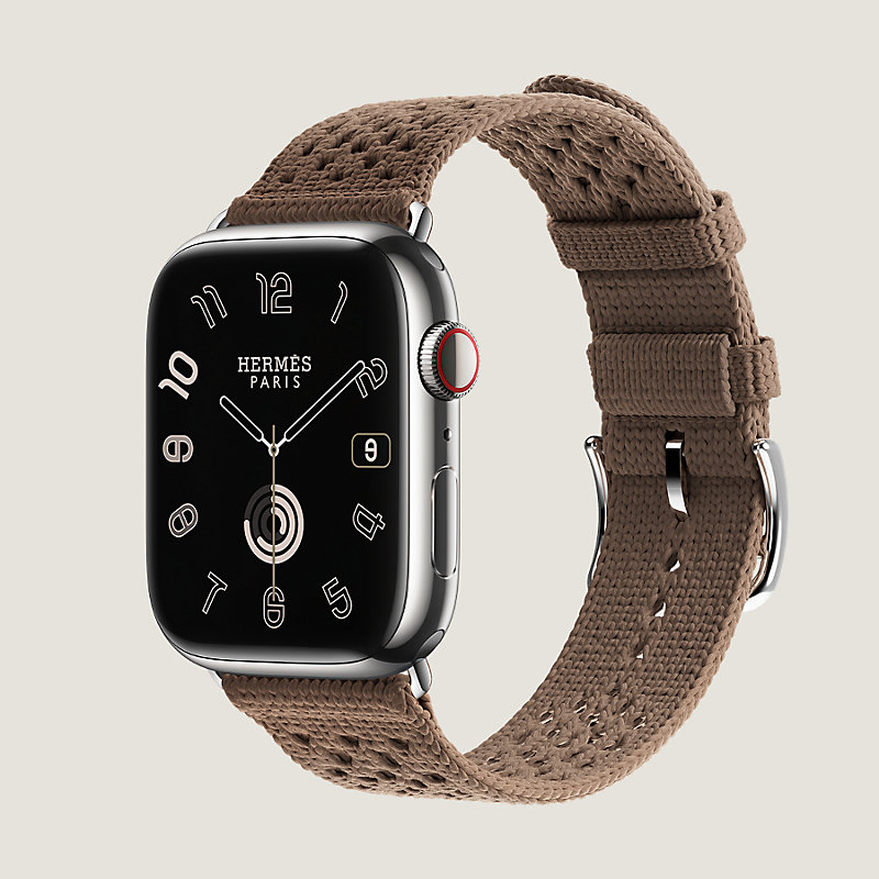 Band Apple Watch Hermès Single Tour 45 mm Tricot | Hermès USA