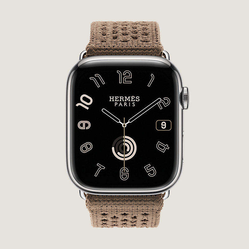 Band Apple Watch Hermès Single Tour 45 mm Tricot | Hermès USA