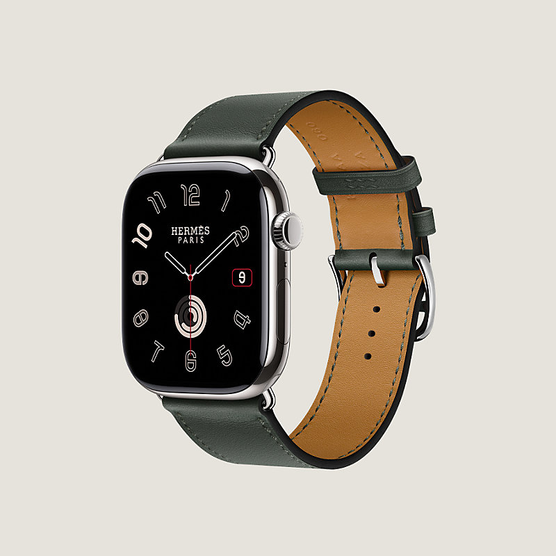 HERMES アップルウォッチ Single Tour Grand H 46 S Apple Watch Hermès - 46mm Satiné Grand H - Small - Apple