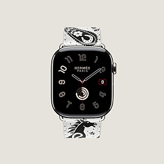 Band Apple Watch Hermès Single Tour 46 mm Animaux Bandana | Hermès USA