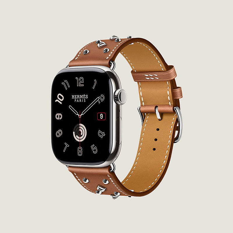 Band Apple Watch Hermès Single Tour 46 mm Clou Medor Rock | Hermès USA