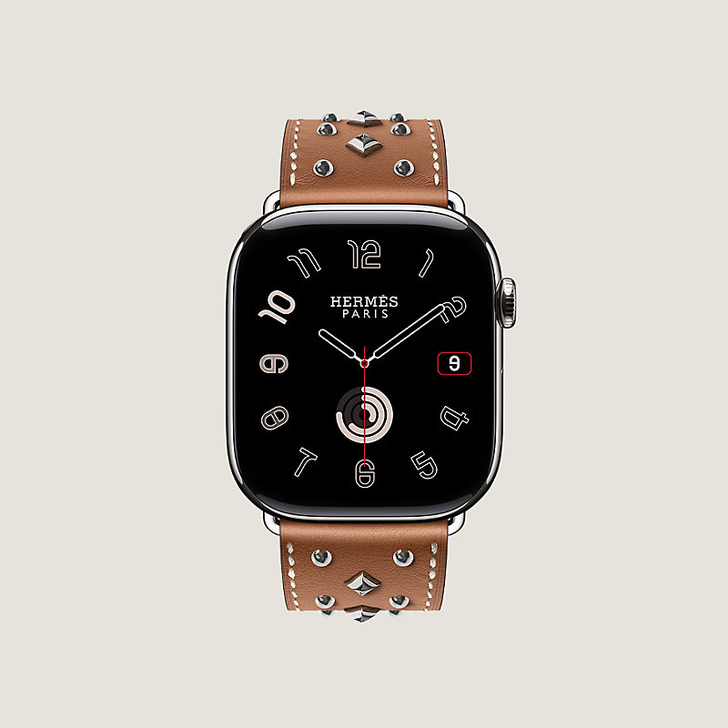 Band Apple Watch Hermès Single Tour 46 mm Clou Medor Rock | Hermès USA