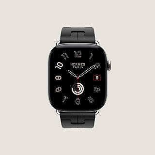 2400 美品　Apple Watch エルメス　ブラック　レザー　シングル Band Apple Watch Hermès Single Tour 46 mm Deployment Buckle Kilim