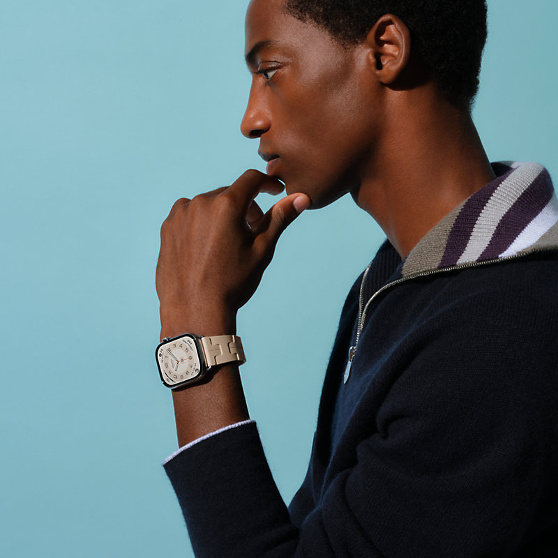 Band Apple Watch Hermès Single Tour 46 mm Deployment Buckle