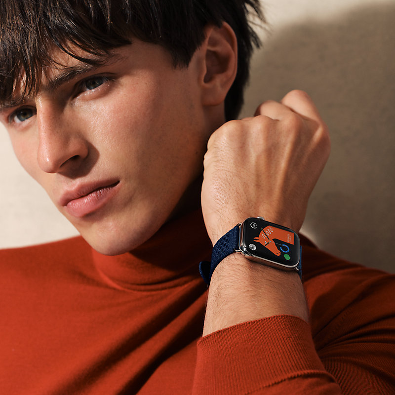 Band Apple Watch Hermès Single Tour 46 mm Neo Tricot | Hermès USA