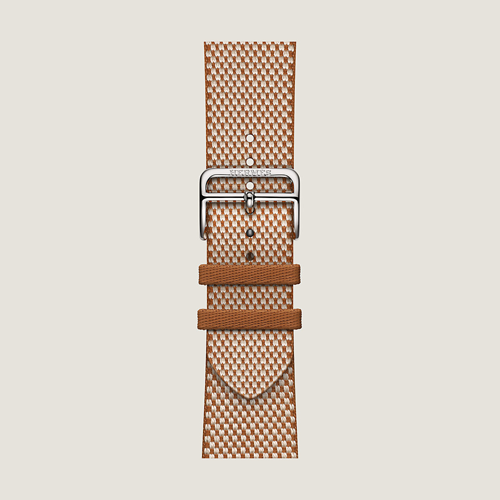 Band Apple Watch Hermès Single Tour 46 mm Toile H | Hermès USA