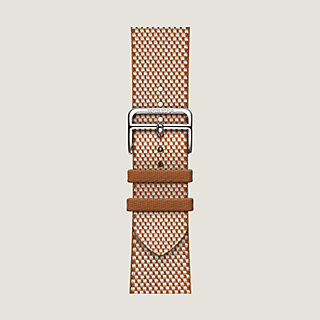 Band Apple Watch Hermès Single Tour 46 mm Toile H | Hermès USA