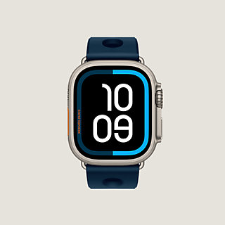 2459 Apple Watch エルメス　ブルーラン　ホワイト　HERMES Band Apple Watch Hermès Single Tour 49 mm Scub'H Diving | Hermès USA
