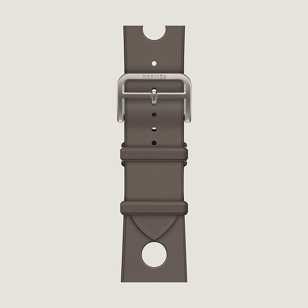 Apple Watch HERMESバンド Apple Watch Hermès - 45mm Vert/Noir Toile H Single Tour - Apple