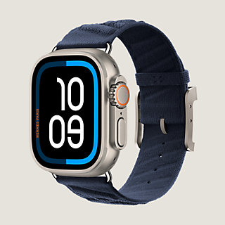 Band Apple Watch Hermès Ultra Single Tour 49 mm En Mer Blue