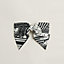Barrette Grenelle PM «&nbsp;Sangles en Zigzag Bandana&nbsp;», Vue: vue de face, front, vue 1 sur 3