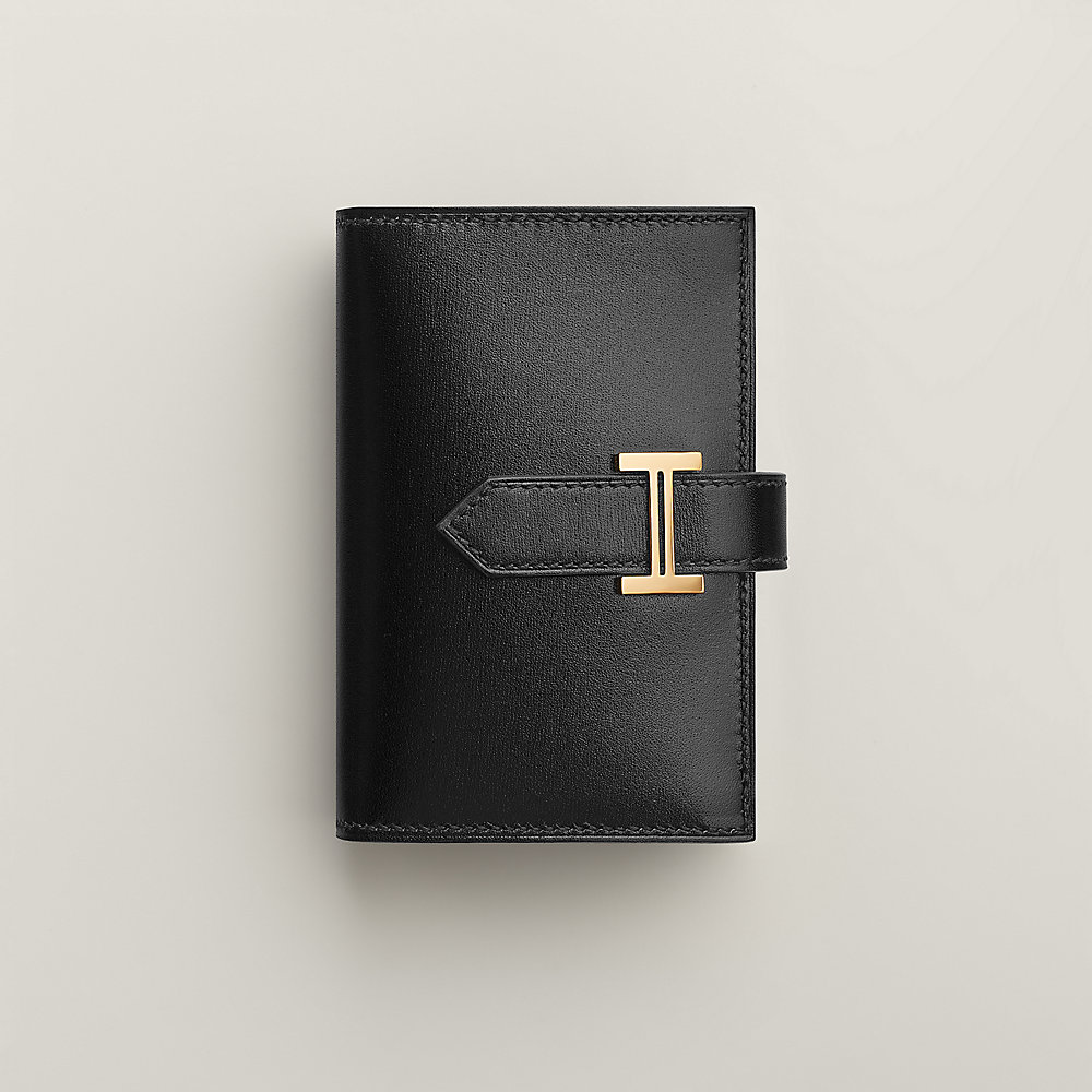 HERMES ◆BEARN MINI ETAIN/BLACK◆ bearn-mini-wallet--039793CC89-