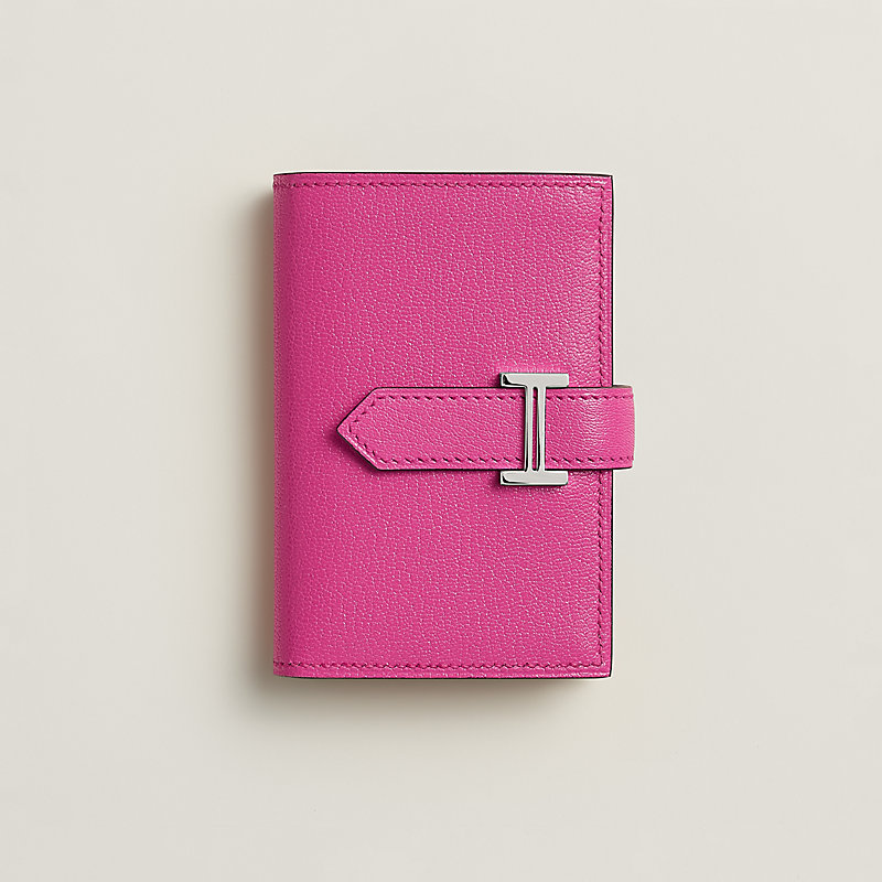 Bearn mini wallet - Pink | Hermès Hong Kong SAR