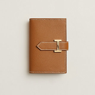 【HERMES】ブルー/イエロー レザー☆人気 Bearn mini ウォレット Bearn mini wallet | Hermès USA