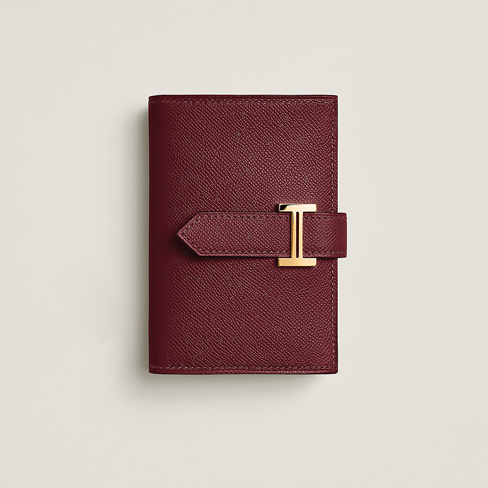 Bearn mini wallet - Red | Hermès USA