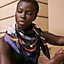 Beaute Composee scarf 90, View: Worn, worn, view 2 of 3