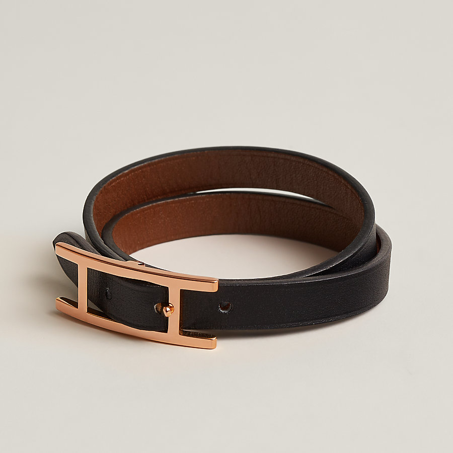 Hermes Behapi Double Tour Bracelet Women s Leather