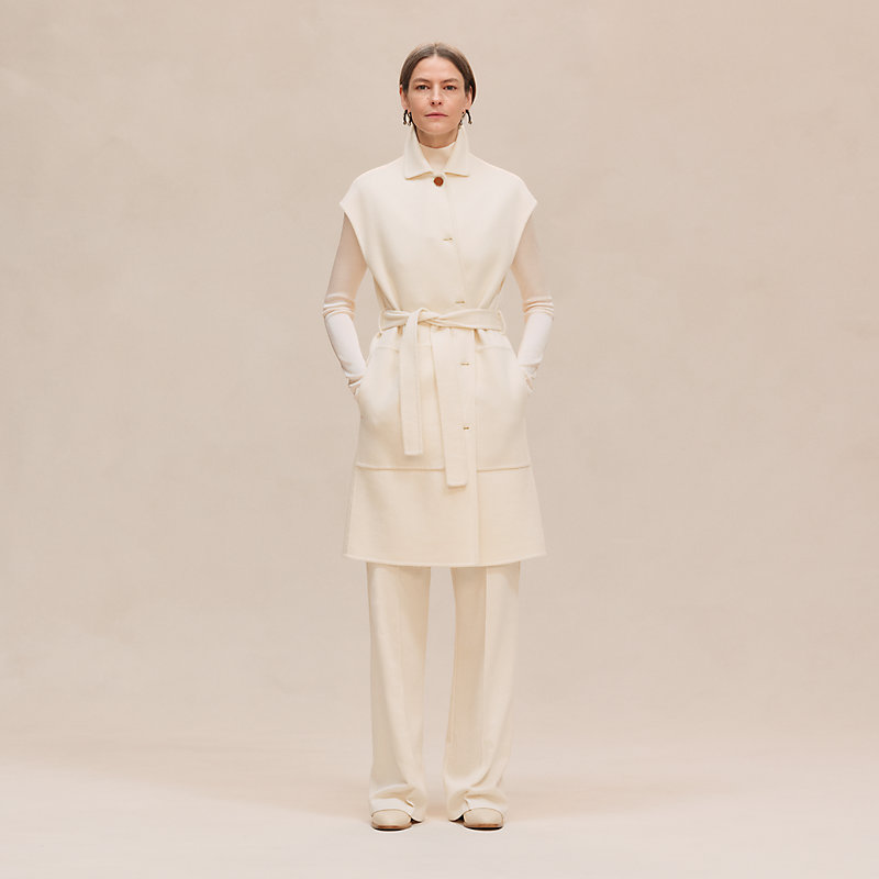 お手頃価格 vest long cashmere Belted | SAR Macau Hermès トップス