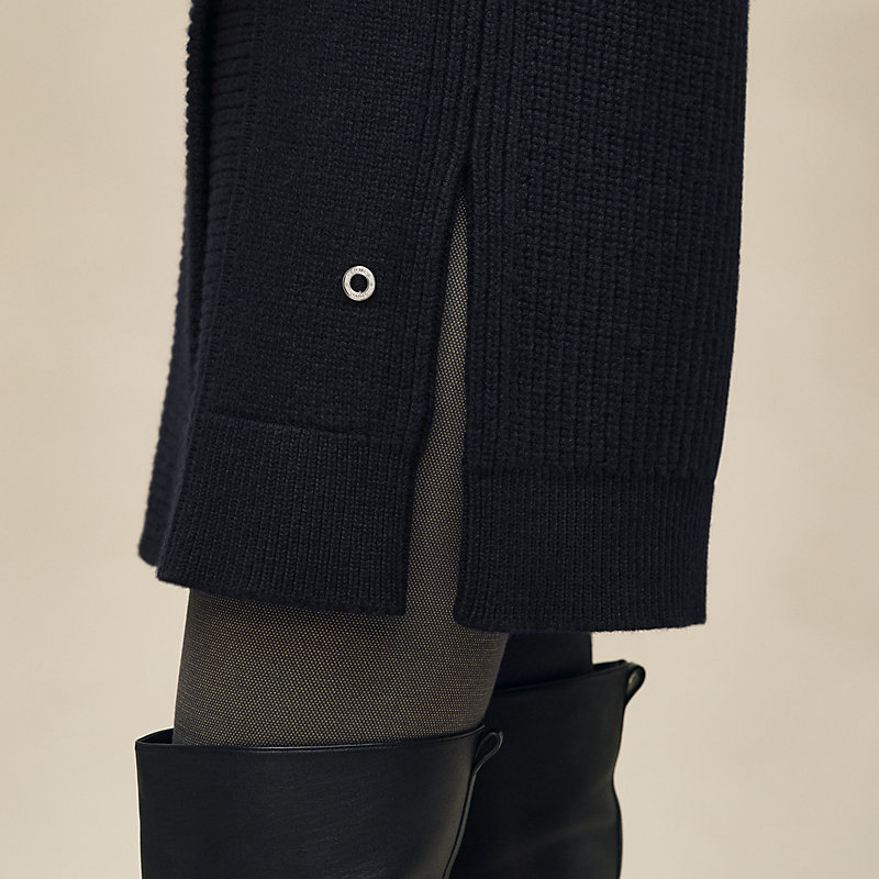 Belted cashmere sleeveless cardigan