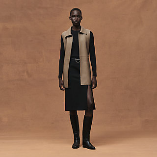 Belted long vest