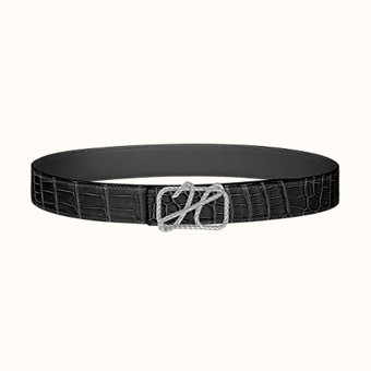 Farwest belt buckle & Leather strap 32 mm | Hermès USA