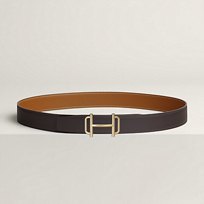 Royal belt buckle & Reversible leather strap 32 mm