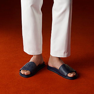 Hermes Blue Leather Biarritz Slide Sandals Biarritz sandal | Hermès Finland main image 3