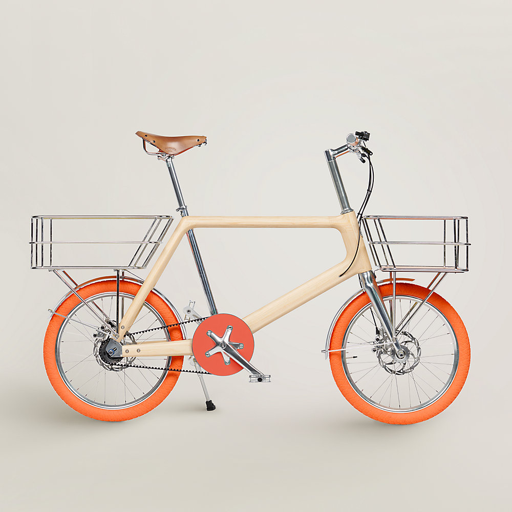 Bicicletta portatile compatta Odyssée Terre, meccanica, con cestini |  Hermès Italia