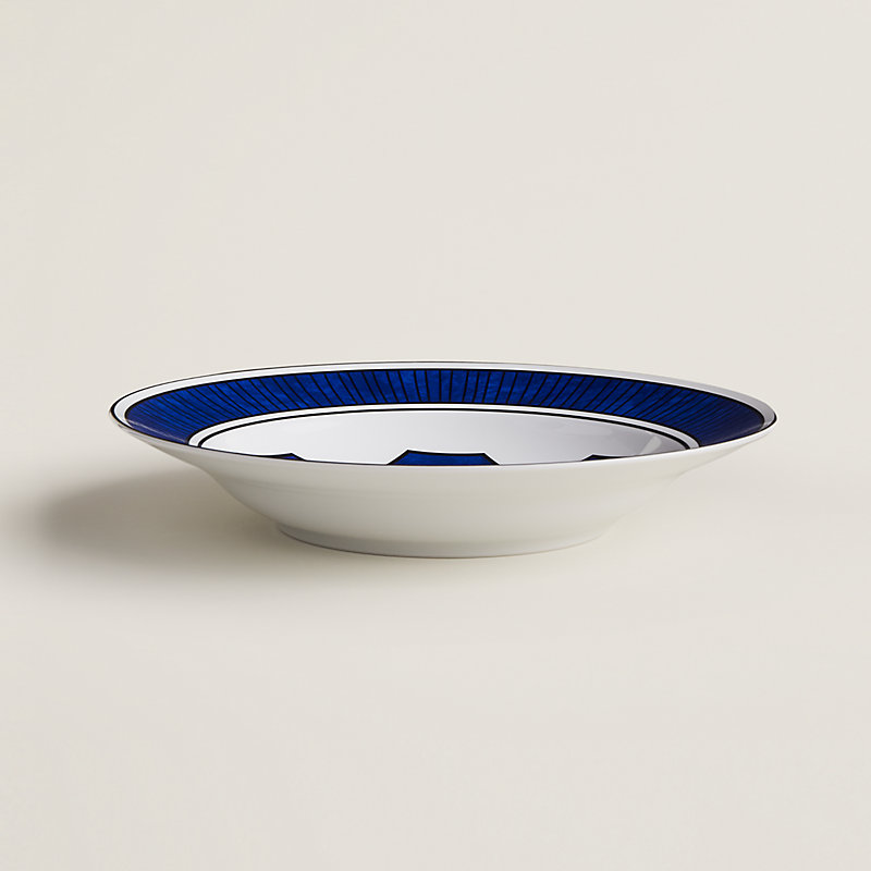 Bleus d'Ailleurs round deep platter | Hermès USA