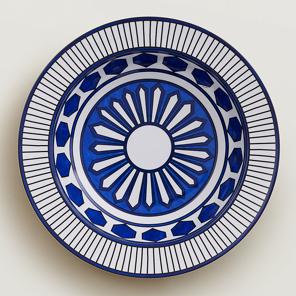 Bleus d'Ailleurs round deep platter, large model | Hermès Canada
