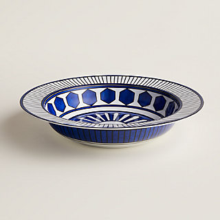 Bleus d'Ailleurs round deep platter, large model | Hermès Canada