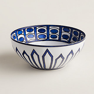 Bleus d'Ailleurs salad bowl, large model | Hermès USA Bleus d'Ailleurs salad bowl, large model | Hermès USA