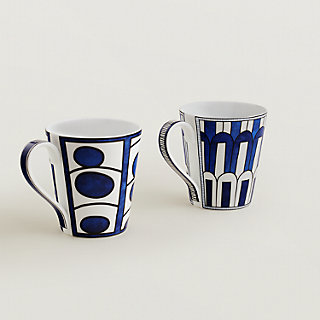 Bleus d'Ailleurs set of 2 mugs (n° 1 and 3) | Hermès USA Bleus d'Ailleurs set of 2 mugs (n° 1 and 3) | Hermès USA