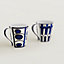Bleus d'Ailleurs set of 2 mugs (n°&nbsp;1 and 3), View: front, front, view 3 of 3