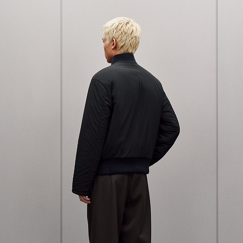 Blouson bord-côte réversible