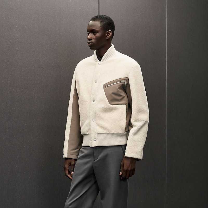 Blouson bord-côte réversible