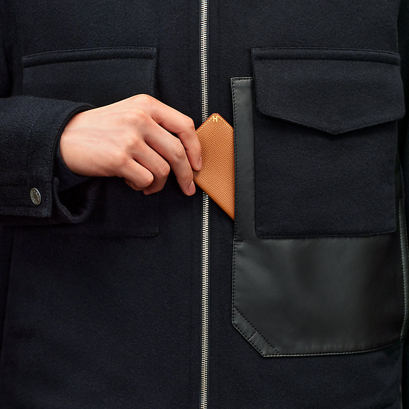 Blouson droit zippé détails cuir, Vue: , vue 7 sur 7