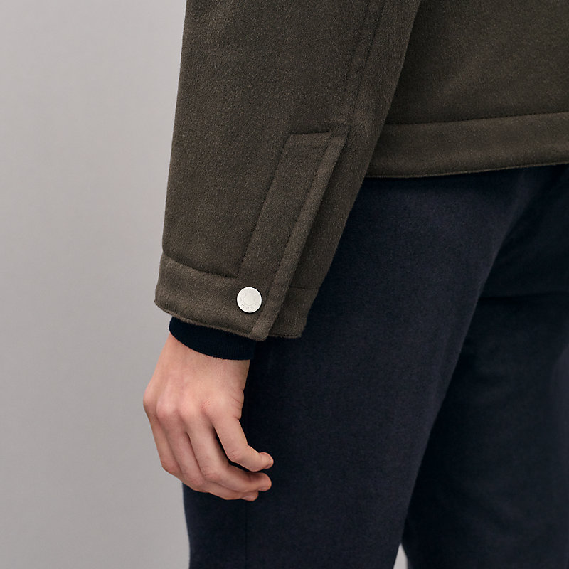 Blouson droit zippé détails cuir, Vue: , vue 5 sur 7