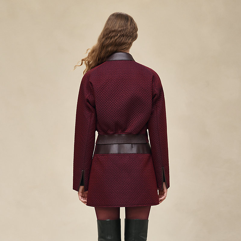 Blouson matelassé mix cuir motif «&nbsp;H Kelly&nbsp;», Vue: , vue 3 sur 7