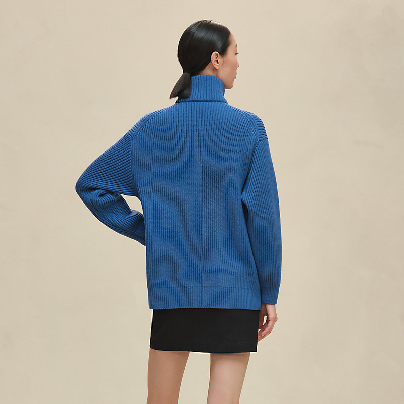 Blouson mit Lederdetails